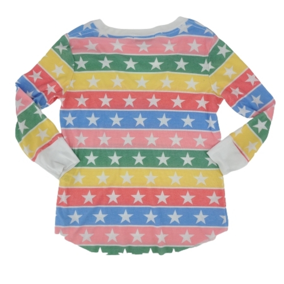 Wildfox Leroy Stellar Star Rainbow Stripe Thermal - Picture 3 of 9